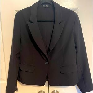 Express Black Peak Lapel One Button Blazer, Size 16